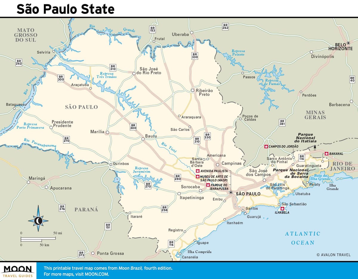 El estado de São Paulo mapa