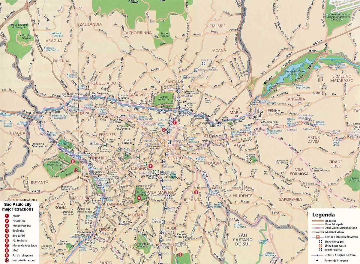São Paulo jardín mapa