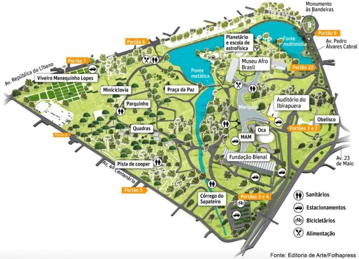 São Paulo mapa del parque