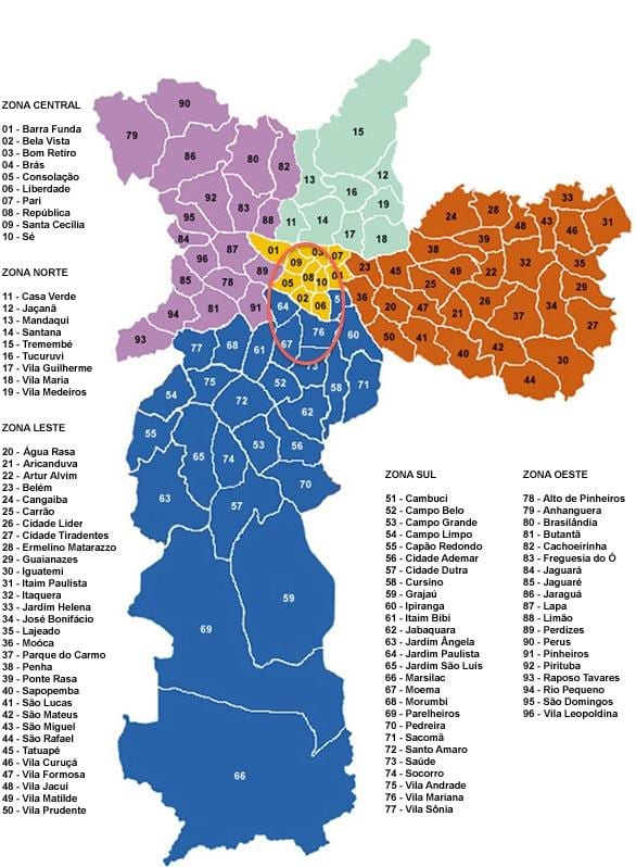 São Paulo municipios mapa